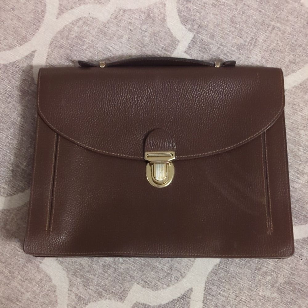 Vintage Brown Leather Briefcase